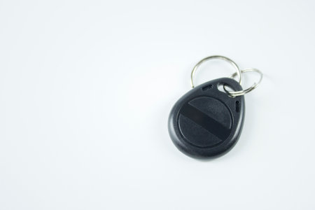 key from the intercom. Magnetic key isolated on white