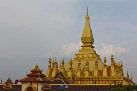 Beautiful pagoda in Laosのeditorial素材