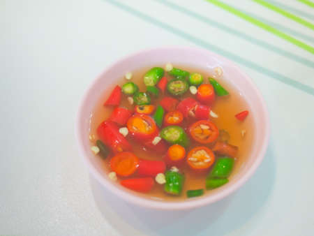 Fish sauce with lemon juice and chili-Thai style flavoring