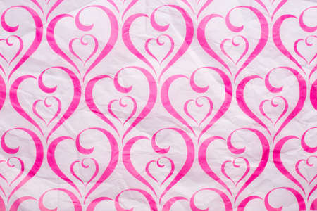 heart pattern pink crumpled Paper