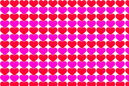 Red and pink paper heart shape for background