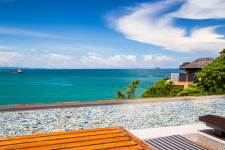 Swimming pool near the sea in Cape Panwa Phuket,Thailand