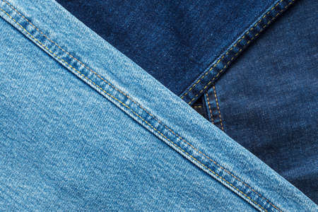 Denim jeans background with seam of jeans fashion design