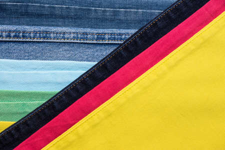 Denim jeans background with seam of jeans fashion designの写真素材