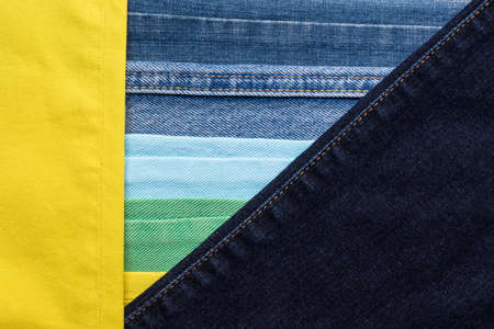 Denim jeans background with seam of jeans fashion designの写真素材