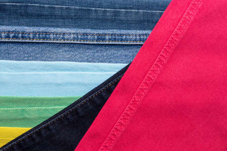 Denim jeans background with seam of jeans fashion designの写真素材