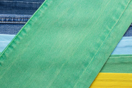 Denim jeans background with seam of jeans fashion designの写真素材