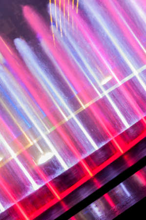 yellow red white blue color light fountain at night in christmas time
