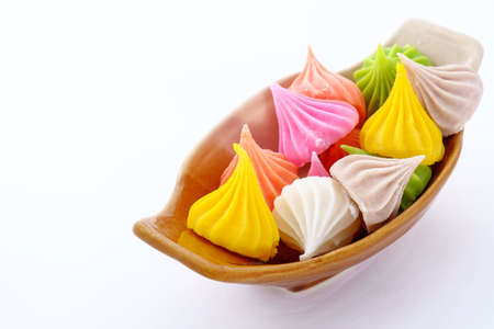 Thai beautiful color snack dessert very delicious sweet.の写真素材