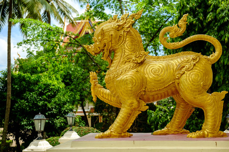 Kala Sriha is one of the four pure lions in the Himapan legend and is herbivorous in nature.の写真素材