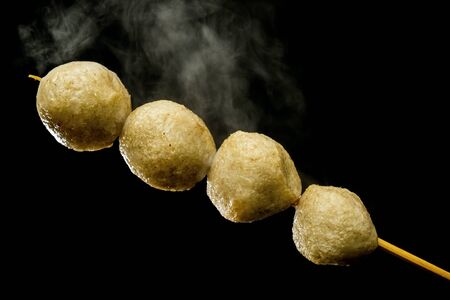 hot fish ball is delicious food for meal time.の写真素材
