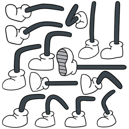 set of cartoon legのイラスト素材