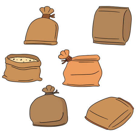 vector set of sackのイラスト素材