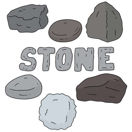 vector set of stoneのイラスト素材
