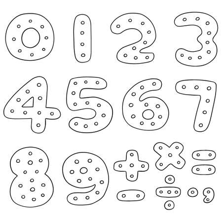 vector set of numberのイラスト素材