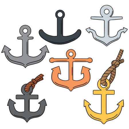 vector set of anchorのイラスト素材