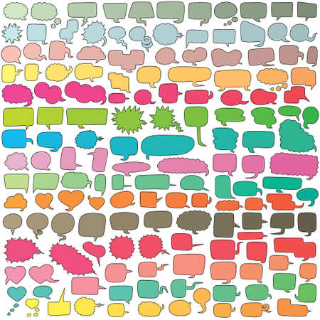 vector set of speech bubblesのイラスト素材