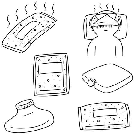 vector set of cold packのイラスト素材