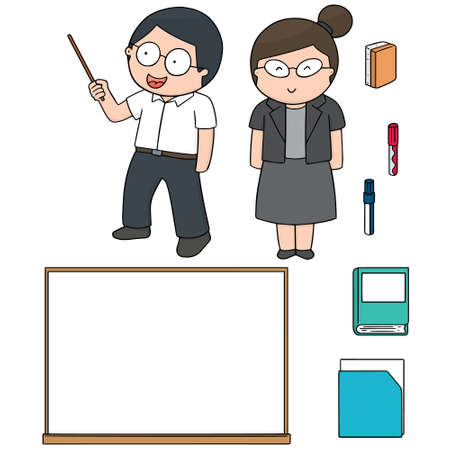 vector set of teachersのイラスト素材