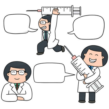 vector set of doctorのイラスト素材