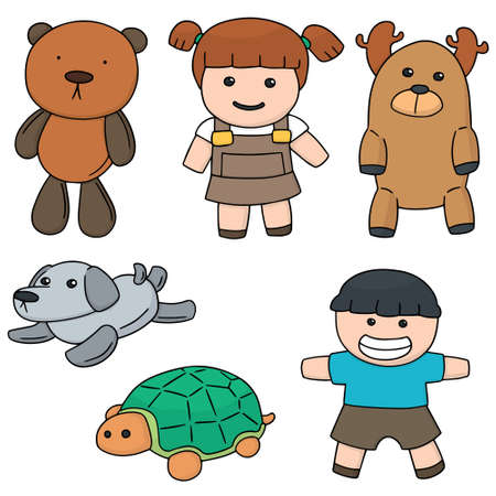 vector set of dollのイラスト素材