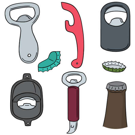 vector set of bottle openerのイラスト素材