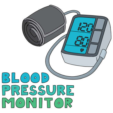vector set of blood pressure monitorのイラスト素材