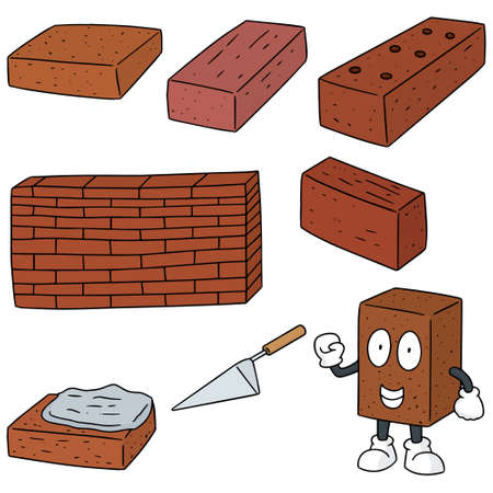 vector set of brickのイラスト素材