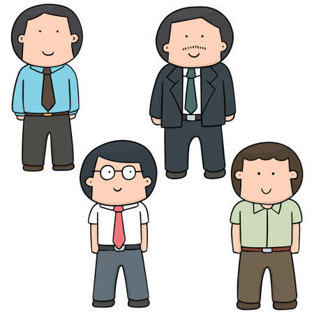 vector set of businessmanのイラスト素材