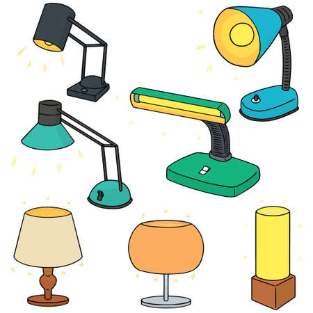 vector set of lampsのイラスト素材
