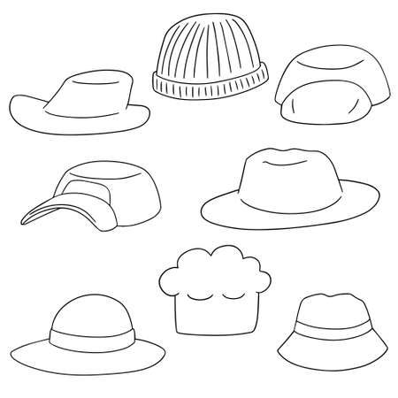vector set of headgearのイラスト素材
