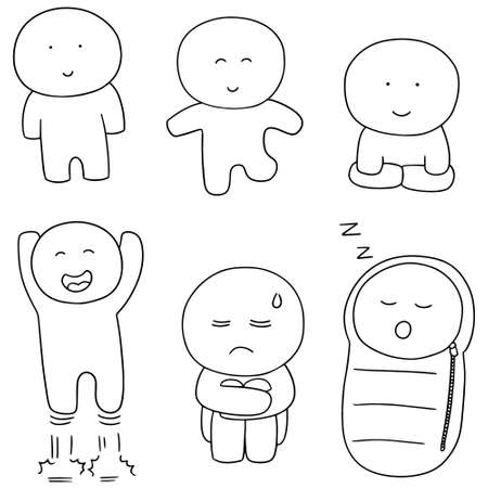 vector set of manのイラスト素材