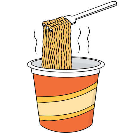 vector set of noodleのイラスト素材