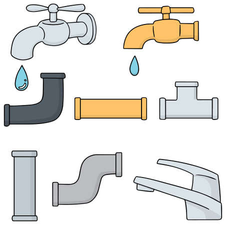 vector set of pipeのイラスト素材