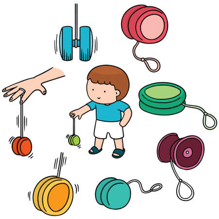 vector set of yoyoのイラスト素材