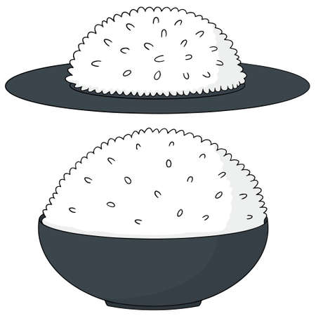 vector set of riceのイラスト素材