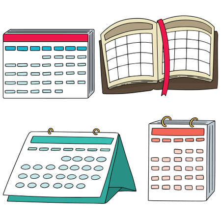 vector set of calendarのイラスト素材