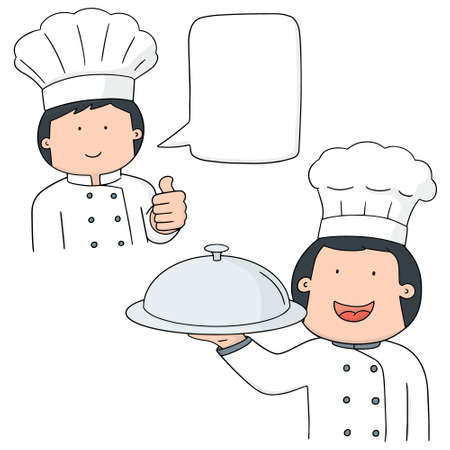 vector set of chefのイラスト素材