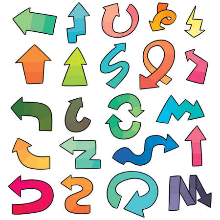 vector set of arrowのイラスト素材