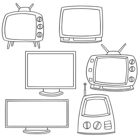vector set of televisionのイラスト素材