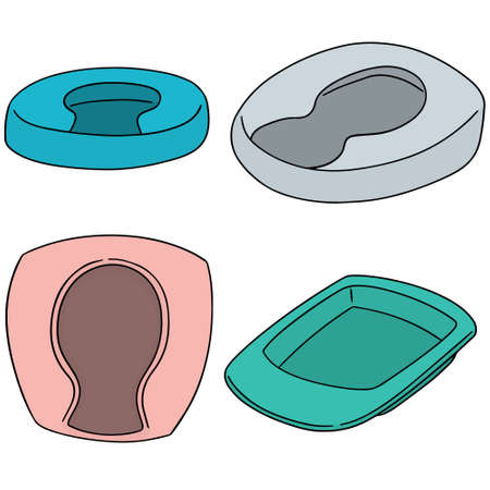 vector set of bedpanのイラスト素材