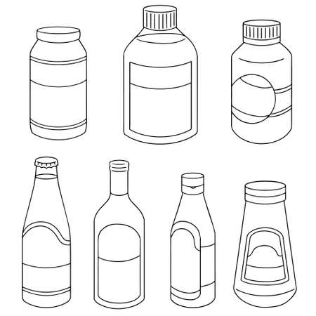vector set of packagingのイラスト素材