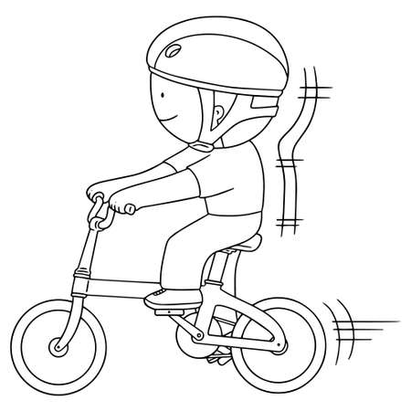 vector set of man riding bicycleのイラスト素材