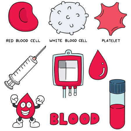 vector set of bloodのイラスト素材