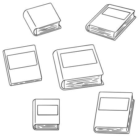vector set of bookのイラスト素材