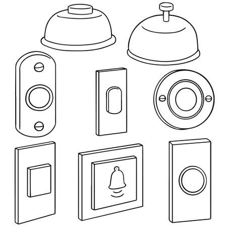 vector set of push bellのイラスト素材