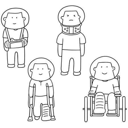 set of orthopedic castのイラスト素材