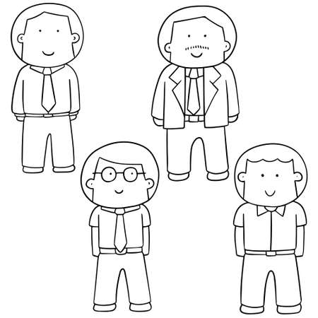 vector set of businessmanのイラスト素材