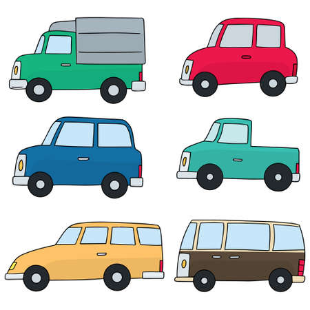 vector set of carのイラスト素材
