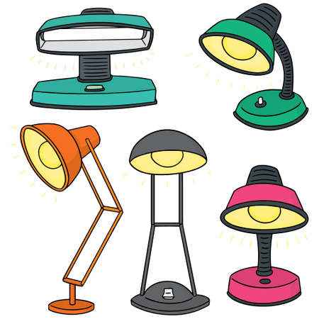 vector set of lampのイラスト素材